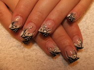 kombinált zselés díszítés